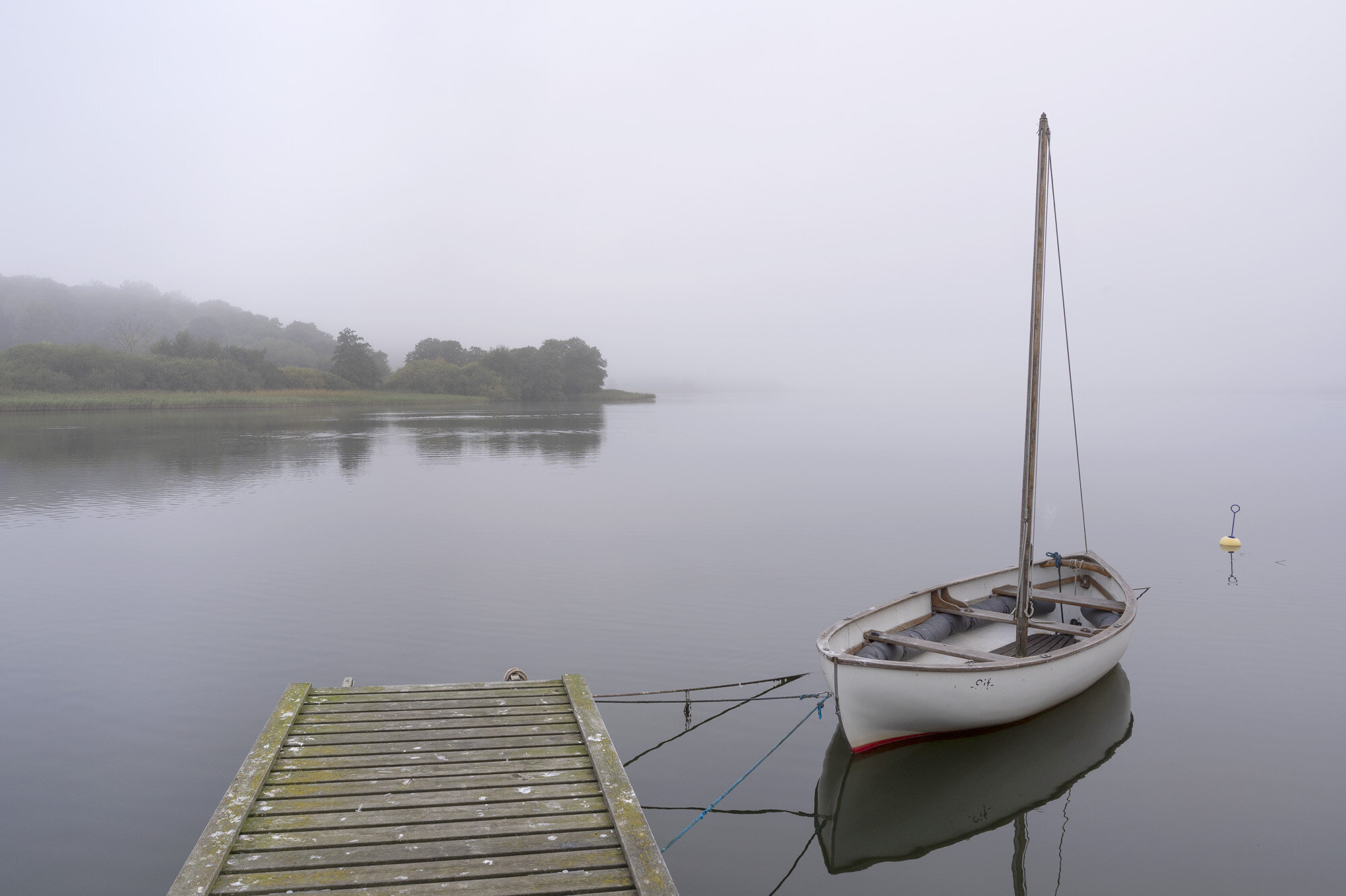 Stille tåge over søen