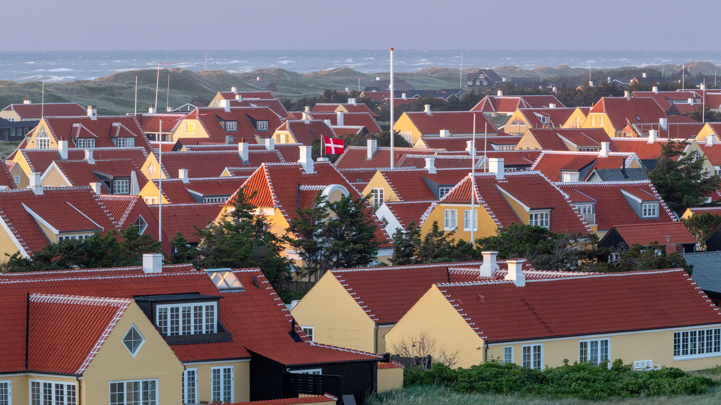 Solnedgang i stiv kuling, Gl. Skagen