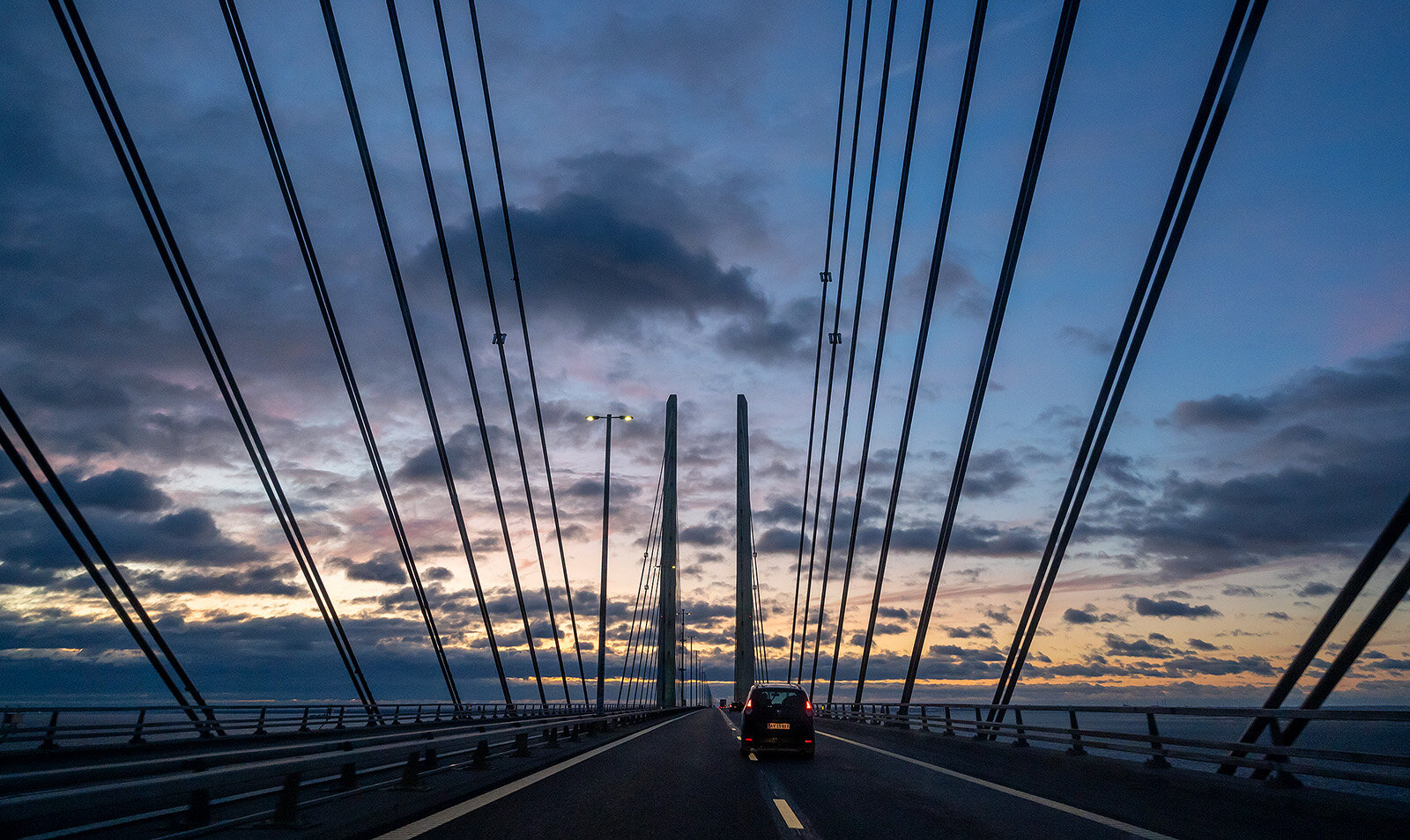 Øresundsbroen i solnedgangen, Øresund Øresundsbroen i solnedgangen